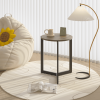 19.68"H Round Side Table, Round Accent End Table with Sturdy Metal Frame, Round Nightstand, for Living Room, Bedroom, Balcony, Office
