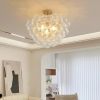 20-Inch Gold Ceiling Pendant Light with Threaded Clear Glass Globe Shade â€“ Ideal for Living Room, Dining Room, Kitchen (Non Adjustable Height