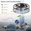 18-inch Black Vintage Caged Ceiling Fan Light â€“ Quiet Operation, Remote Control, Industrial Style for Living Room, Bedroom