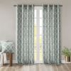 Fretwork Print Grommet Top Window Curtain Panel(Only 1 Pc Panel)