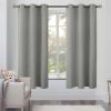 Blackout Curtains for Bedroom Pack of 2 Window Hanging Panels 63 inch Long Blind Off Grommet Curtains Thick Black Out Window Screen No Light Drapes (4