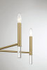 Courtyard Five Light Golden Brass Candle Light Chandelier 24"W Ã— 17.75"H