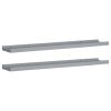 Picture Frame Ledge Shelves 2 pcs Gray 31.5"x3.5"x1.2" MDF