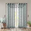 Fretwork Print Grommet Top Window Curtain Panel(Only 1 Pc Panel)