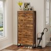 Shoe Cabinet with 3 Flip Drawers, Slim Freestanding Hidden Shoe Organizer with Drawer