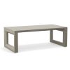 Outdoor Showcase: Contemporary Cocktail Table - Neutral Style, Beveled End Panels, Geometric Pattern - Rust-Resistant