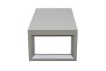 Outdoor Showcase: Contemporary Cocktail Table - Neutral Style, Beveled End Panels, Geometric Pattern - Rust-Resistant