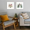 Trendy Decor 4U 2- Piece Vignette Friends Make the Season Merry White Framed Wall Art for Living Room