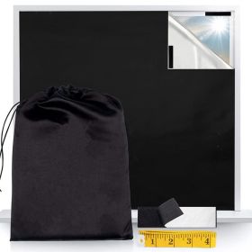 Blackout Curtains with Ruler and Tape Portable Window Curtain Black Oxford Cloth No Drill Window Shades Cuttable Temporary Black Out Shades for Home I (size: 57x157.5 inch)