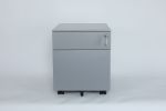 2 Drawer Mobile File Cabinet with Lock Metal Filing Cabinet for Legal/Letter/A4/F4 Size, Fully Assembled Include Wheels, Home/Office Design