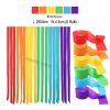 6Pcs Pastel Macaron Backdrop 4.5cmx25m Crepe Paper Streamers Party Background Curtain for Baby Shower Birthday Party Decorations