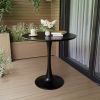 31.5" White Round Dining Table, Tulip Table Kitchen Dining Table 2-4 People with MDF Table Top & Pedestal Base