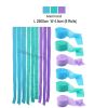 6Pcs Pastel Macaron Backdrop 4.5cmx25m Crepe Paper Streamers Party Background Curtain for Baby Shower Birthday Party Decorations